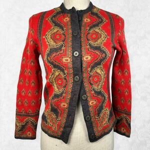 Vintage 60s catalina jacquard cardigan
